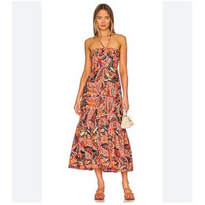 A.L.C Adelle Halter Dress Kaleidoscopic Print Multicolor Size 12 NWT